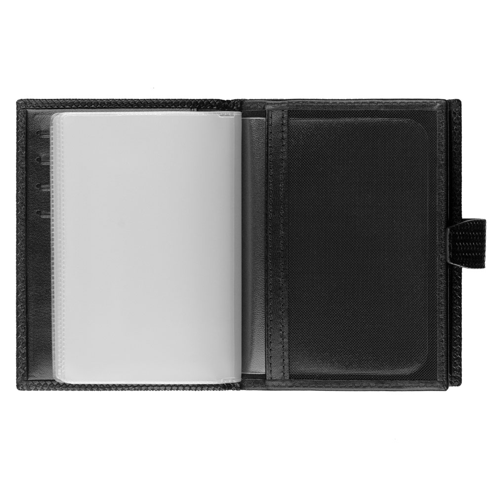 Черная кожаная обложка для автодокументов и паспорта SOLTAN 075 32 01Фото 20525-03.jpg