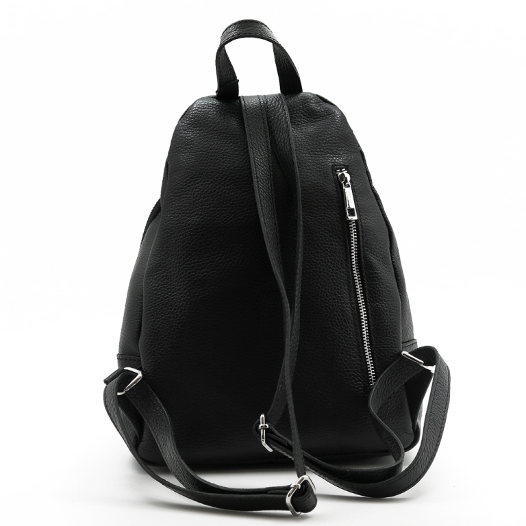 Женский черный кожаный рюкзак Vera Pelle 918 03Фото 20566-03.jpg