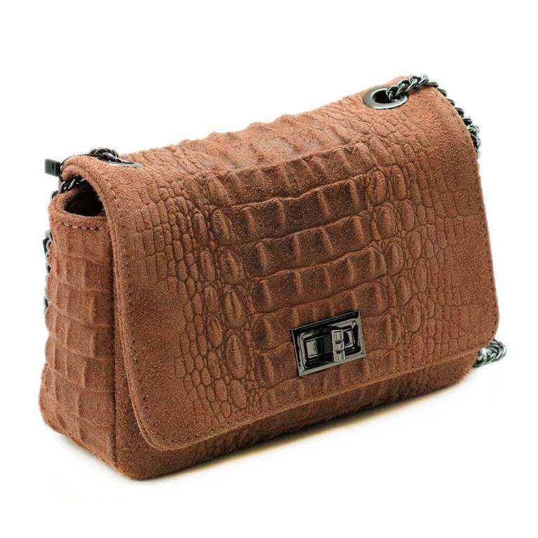 Женская коричневая кожаная сумка Vera Pelle 908 05