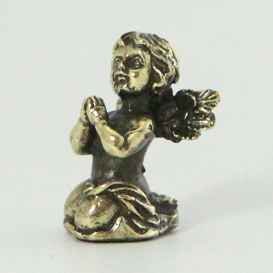 Бронзовая статуэтка Ангел молящийся средний Фото 20583-02.jpg