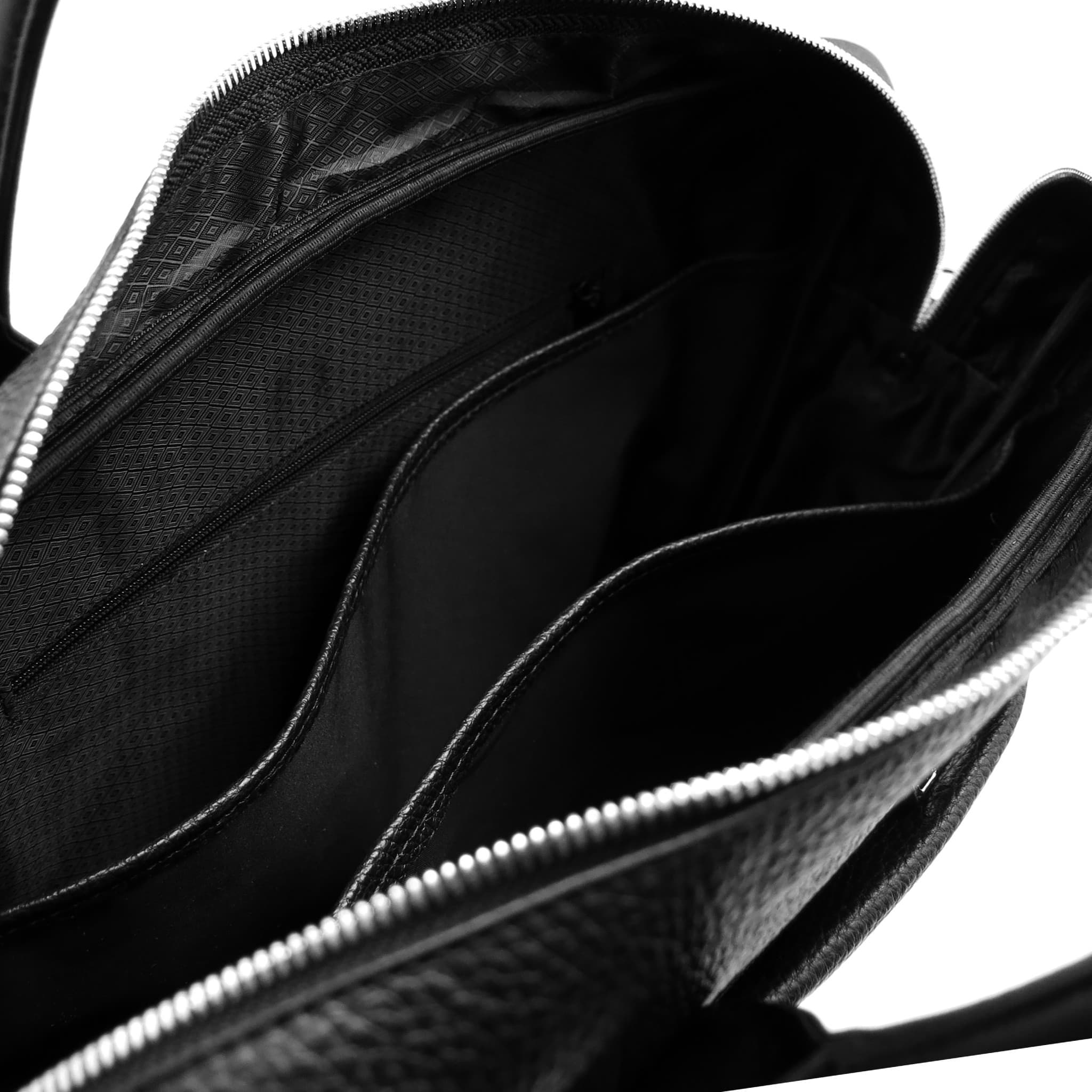 Чёрная кожаная мужская сумка SOLTAN 852M 03/01 01Фото 20588-06.jpg