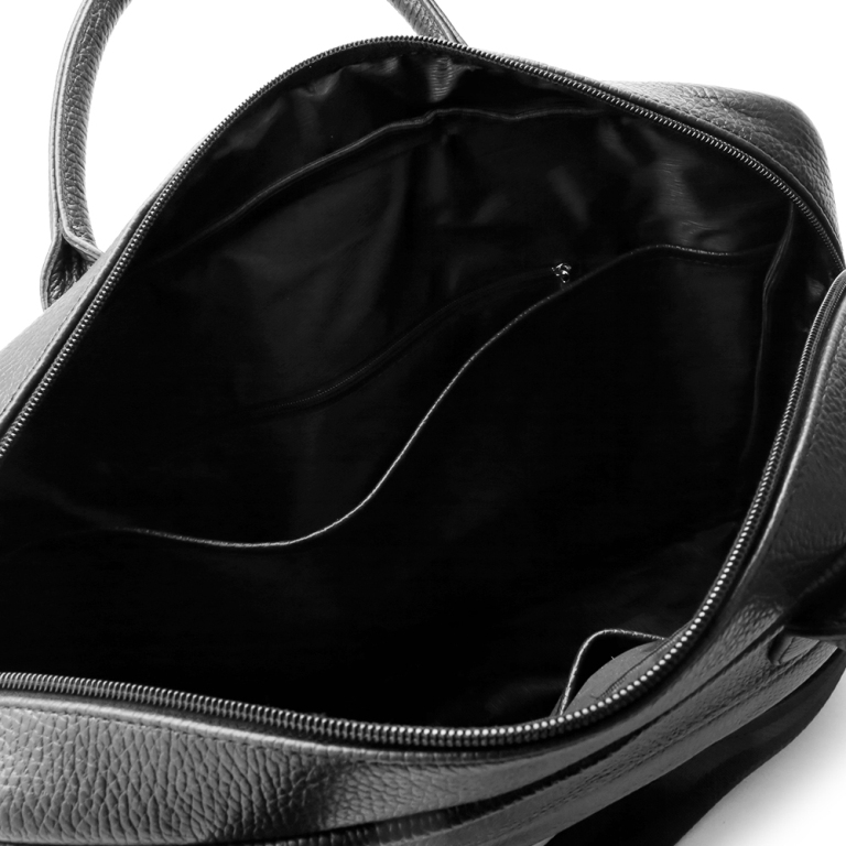 Чёрная кожаная мужская сумка SOLTAN 857 03 01Фото 20596-03.jpg