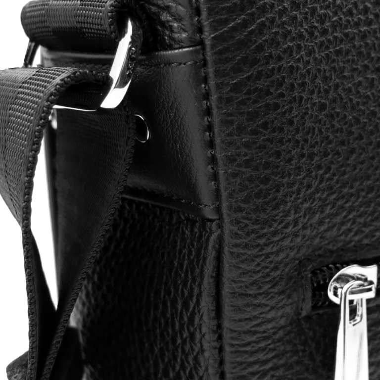 Чёрная кожаная мужская сумка SOLTAN 853M 03/01 01Фото 20598-03.jpg
