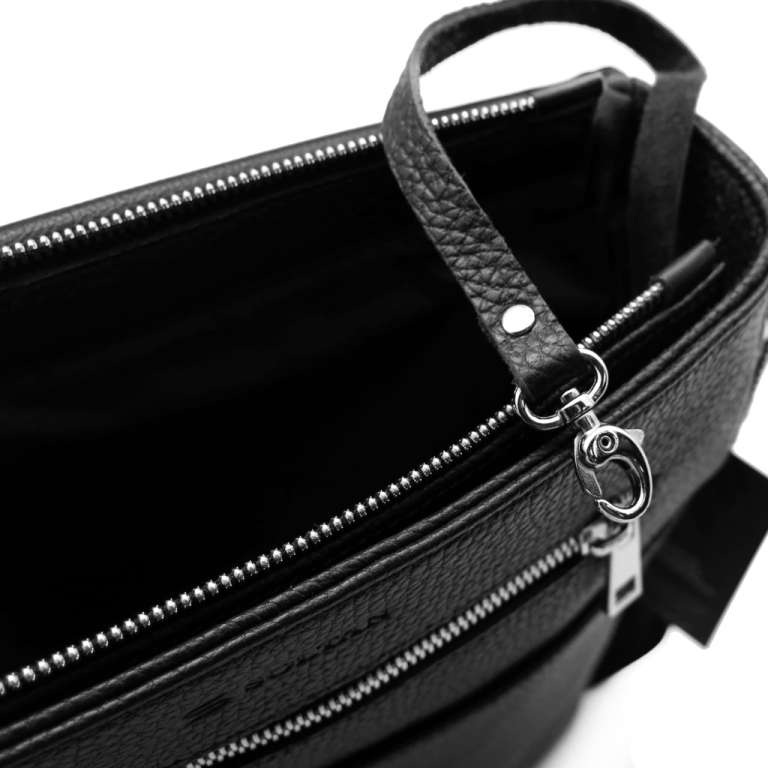 Чёрная кожаная мужская сумка SOLTAN 853M 03/01 01Фото 20598-06.jpg