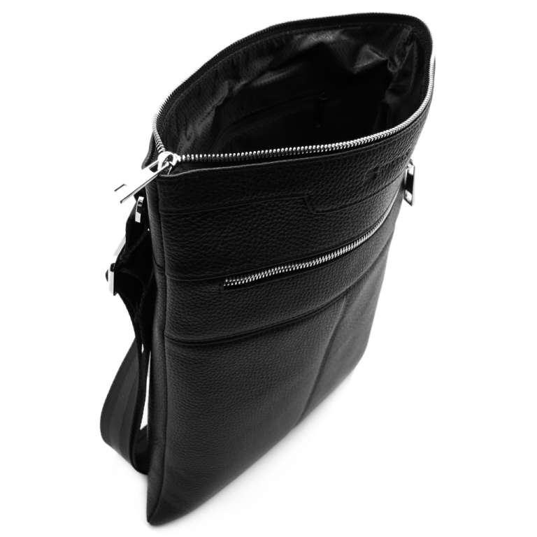 Чёрная кожаная мужская сумка SOLTAN 849M 03 01Фото 20636-02.jpg