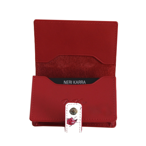 Красно-белый кожаный футляр для визиток NERI KARRA 0131 2-02 12/05Фото 20651-02.jpg