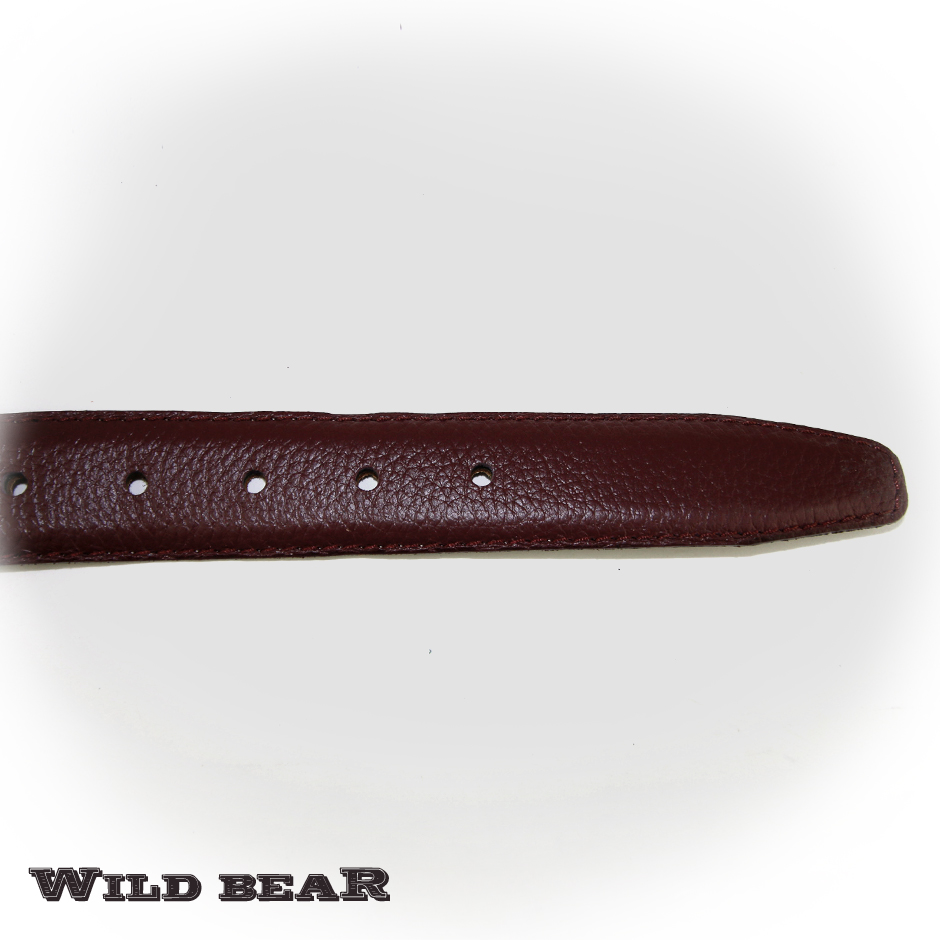 Бордовый кожаный ремень WILD BEAR Фото 20729-06.jpg