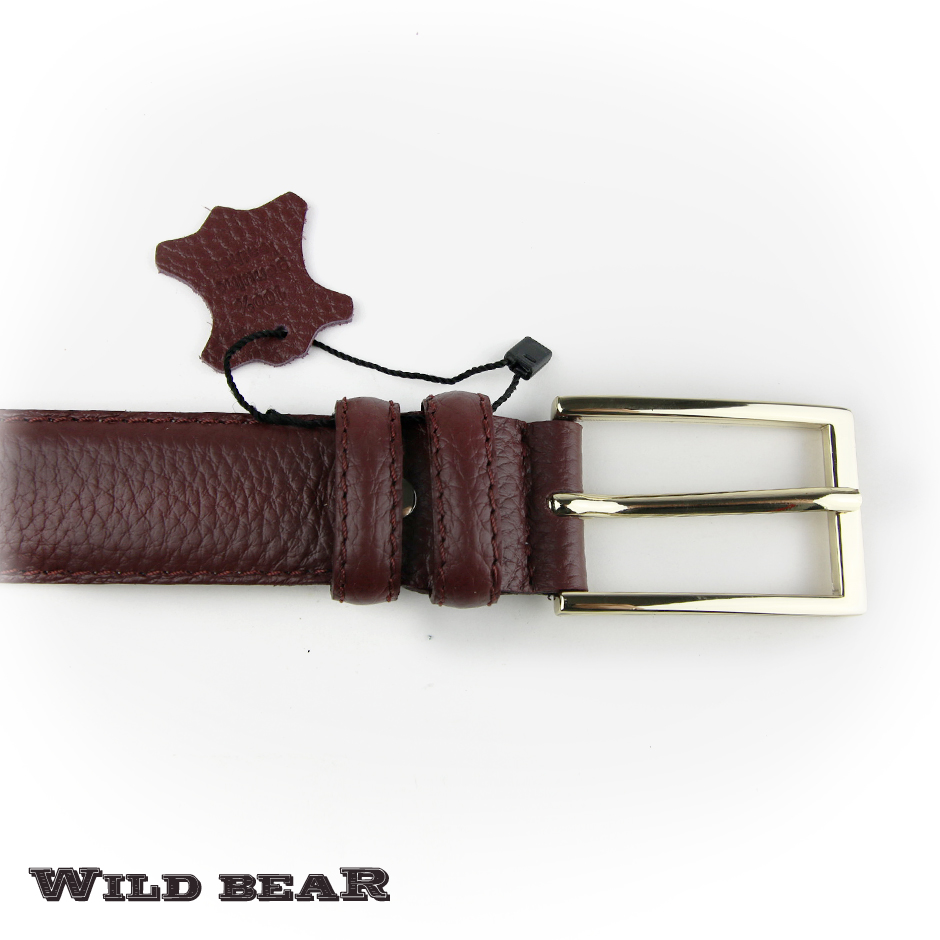 Бордовый кожаный ремень WILD BEAR Фото 20729-07.jpg
