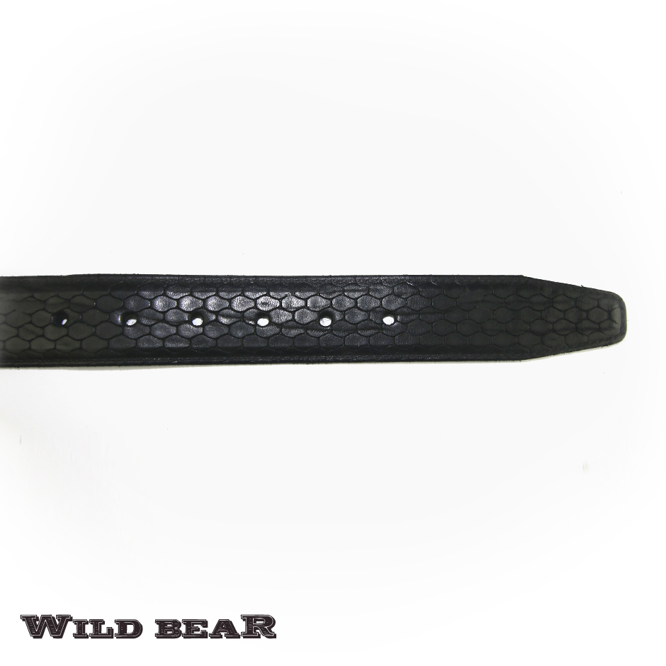 Черный кожаный ремень WILD BEAR Фото 20734-06.jpg