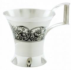 Серебряная чашка кофейная Вереск