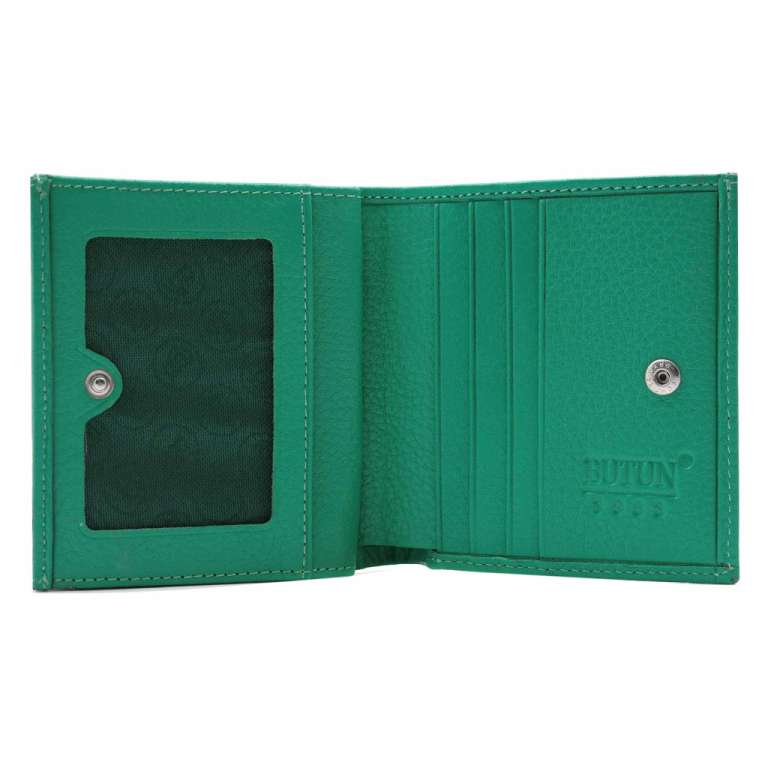 Зеленое кожаное женское портмоне BUTUN 551-004 100