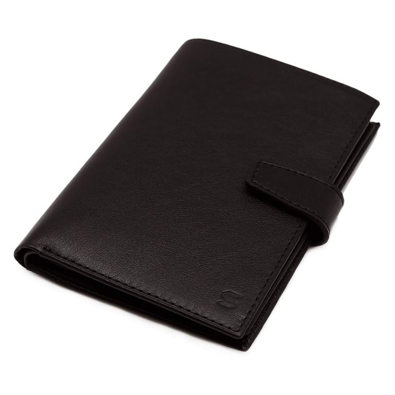 Темно-коричневоекожаное портмоне с отделением для паспорта и автодокументов SOLTANФото 21466-02.jpg
