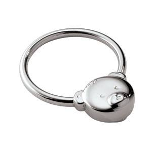 Серебряная погремушка Мишка в виде кольца (снято с производства)