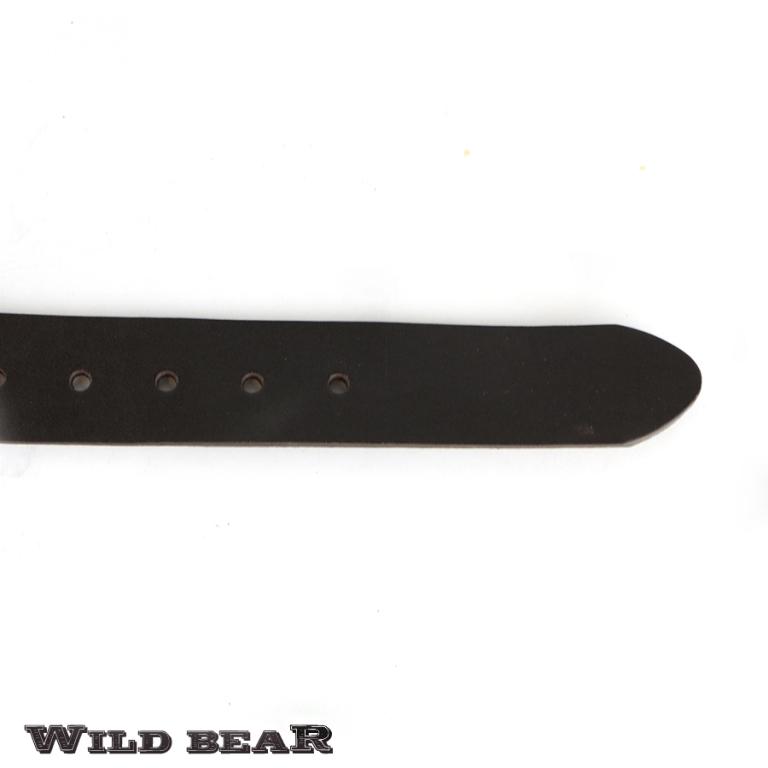 Темно-коричневый кожаный ремень WILD BEAR Фото 21643-03.jpg