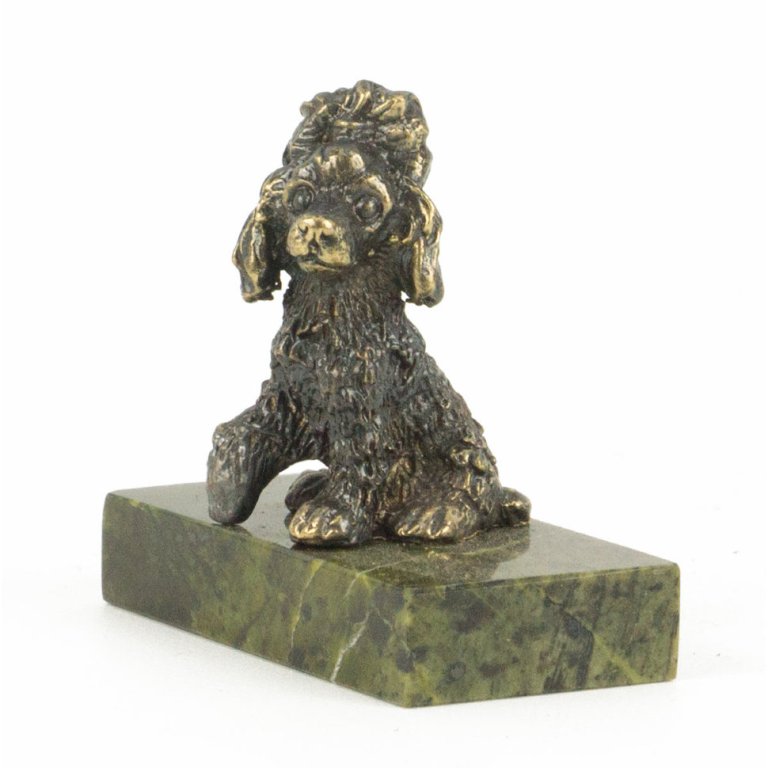 Бронзовая статуэтка Собачка малая №3- Пудель