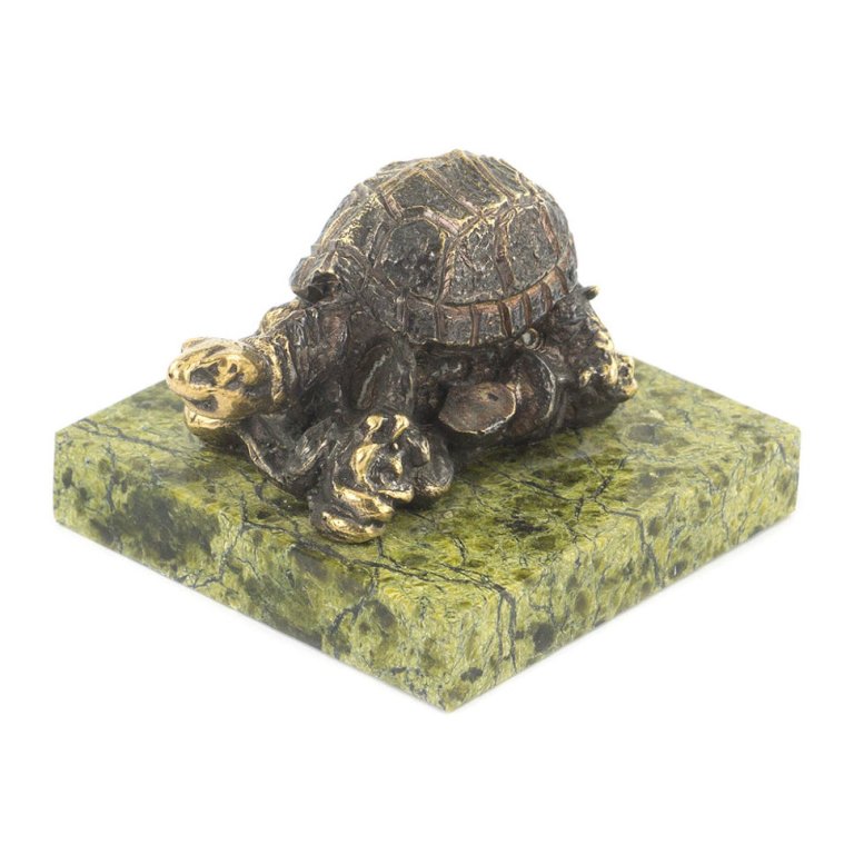 Бронзовая статуэтка Черепаха на монетахФото 21795-01.jpg
