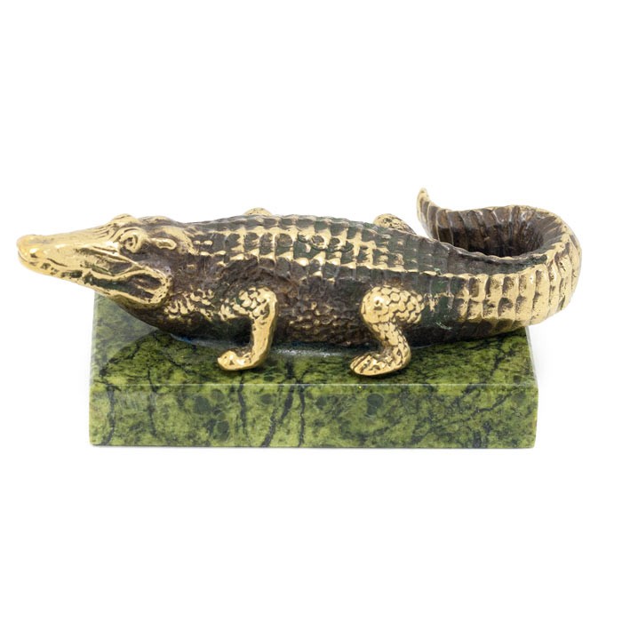 Бронзовая статуэтка Крокодил большойФото 21907-02.jpg
