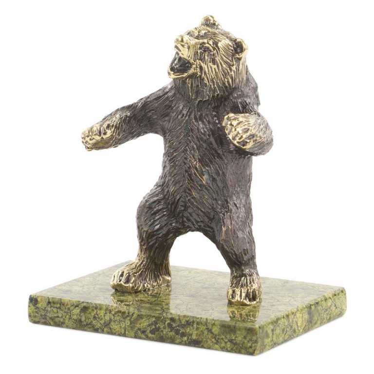 Бронзовая статуэтка Медведь на задних лапах