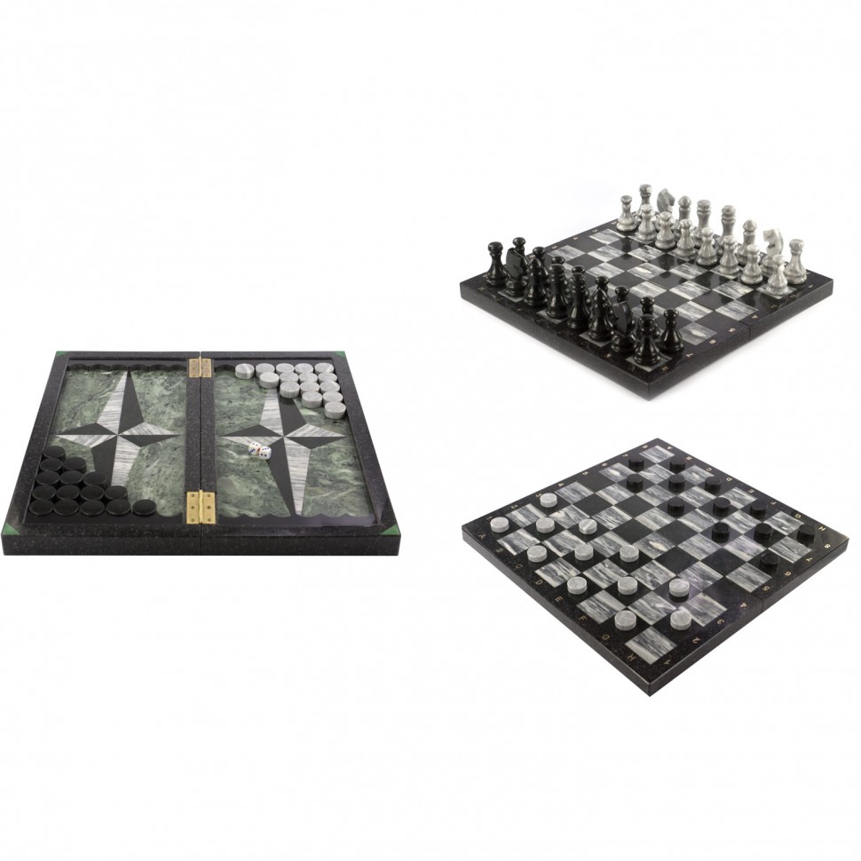 Шахматы шашки нарды 3 в 1