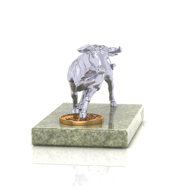 Серебряная статуэтка Бык