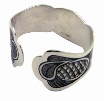 Серебряное кольцо салфеточное Шишки (снято с производства)