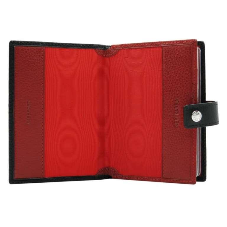 Черно-красная кожаная обложка для автодокументов и паспорта NERI KARRA 0031 05.01/05NФото 22281-05.jpg