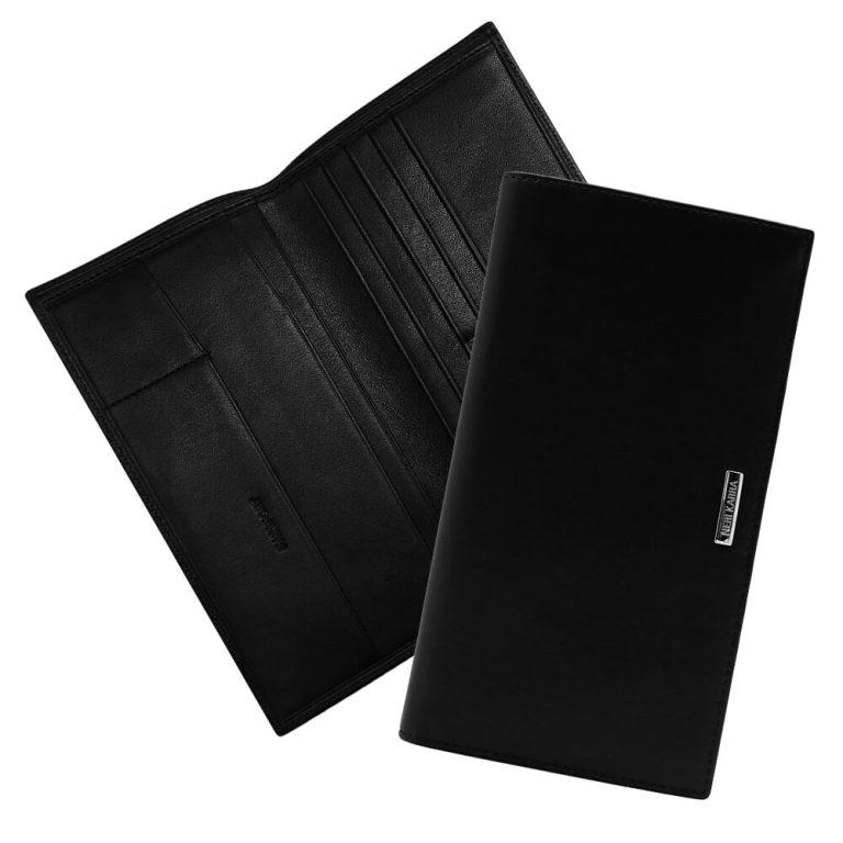 Черное кожаное портмоне с отделением для паспорта и автодокументов NERI KARRA 0318 3-01.01