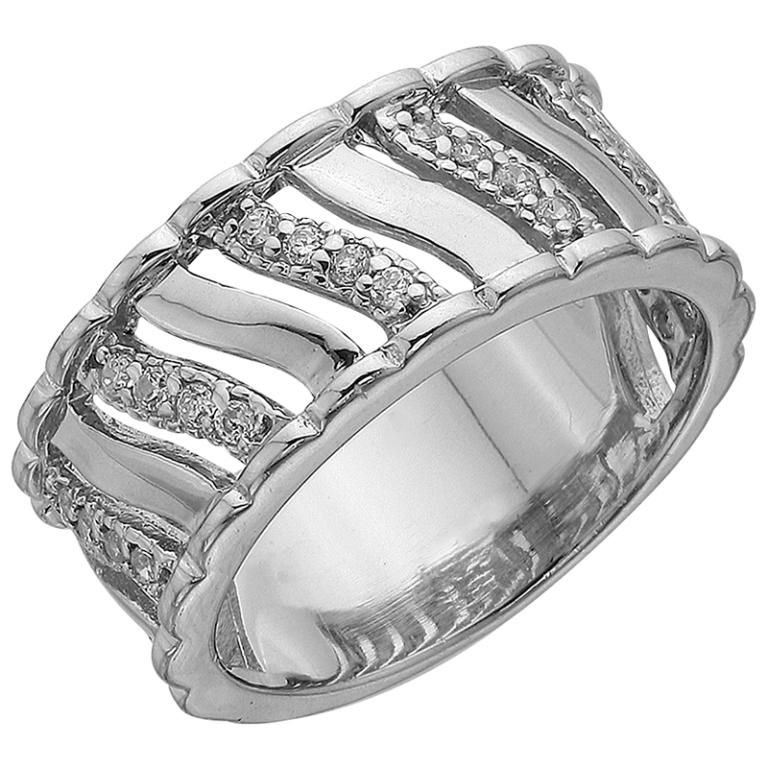 Серебряное кольцо  JNR 6 (Куб. Циркон)  (снято с производства)