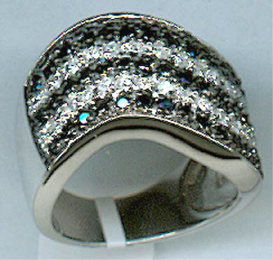 Серебряное кольцо HSR 191 (Куб. Циркон) (снято с производства)