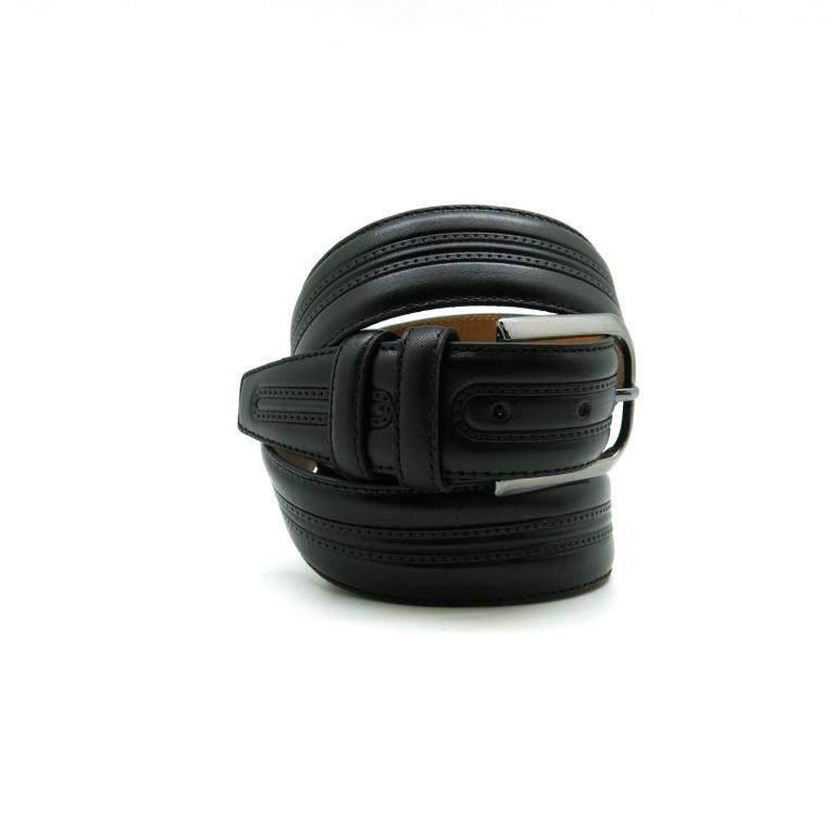 Классический черный кожаный ремень Soltan 2135 01/130Фото 22850-05.jpg