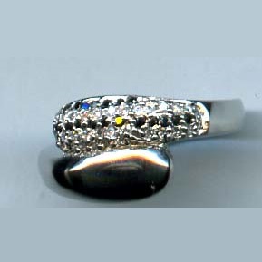 Серебряное кольцо HFR 95 (Куб. Циркон) (снято с производства)
