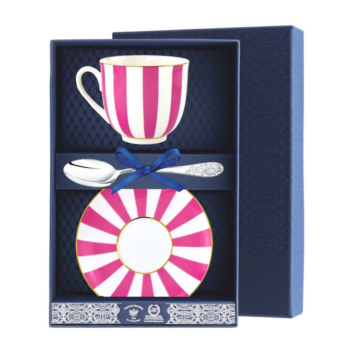 Набор чайный Ландыш-Да и Нет розовый 3 предмета