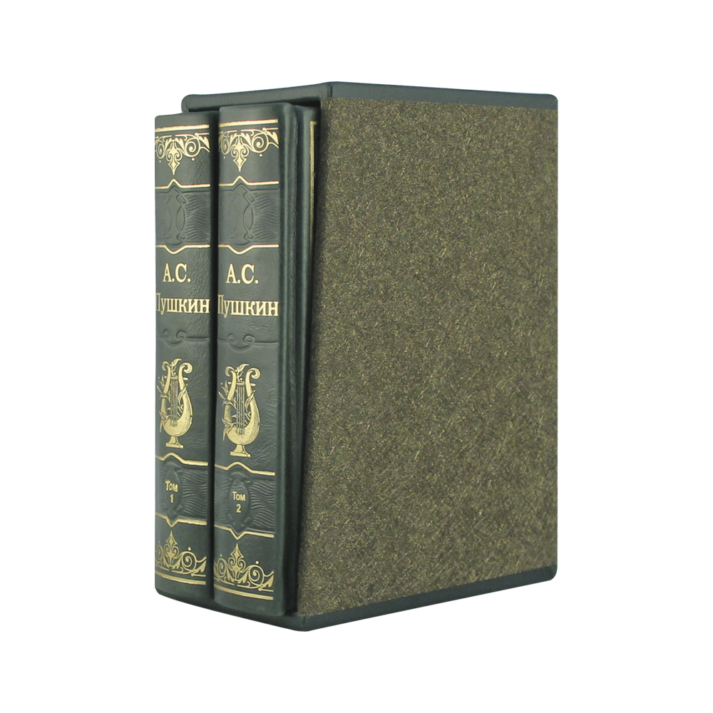 Книга в кожаном переплете Избранная лирика в двух томах. Пушкин А.С.(снято с производства)
