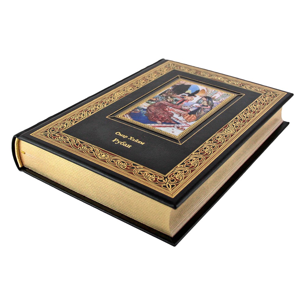 Книга в кожаном переплете Рубаи. Омар ХайямФото 23929-03.jpg