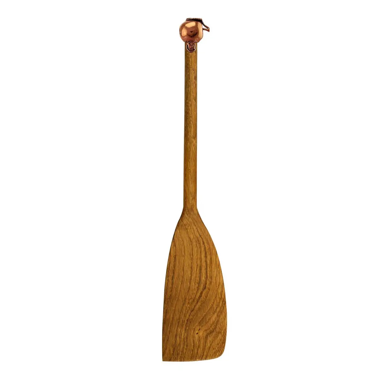 Широкая деревянная лопатка Яблоко с медной накладкой 