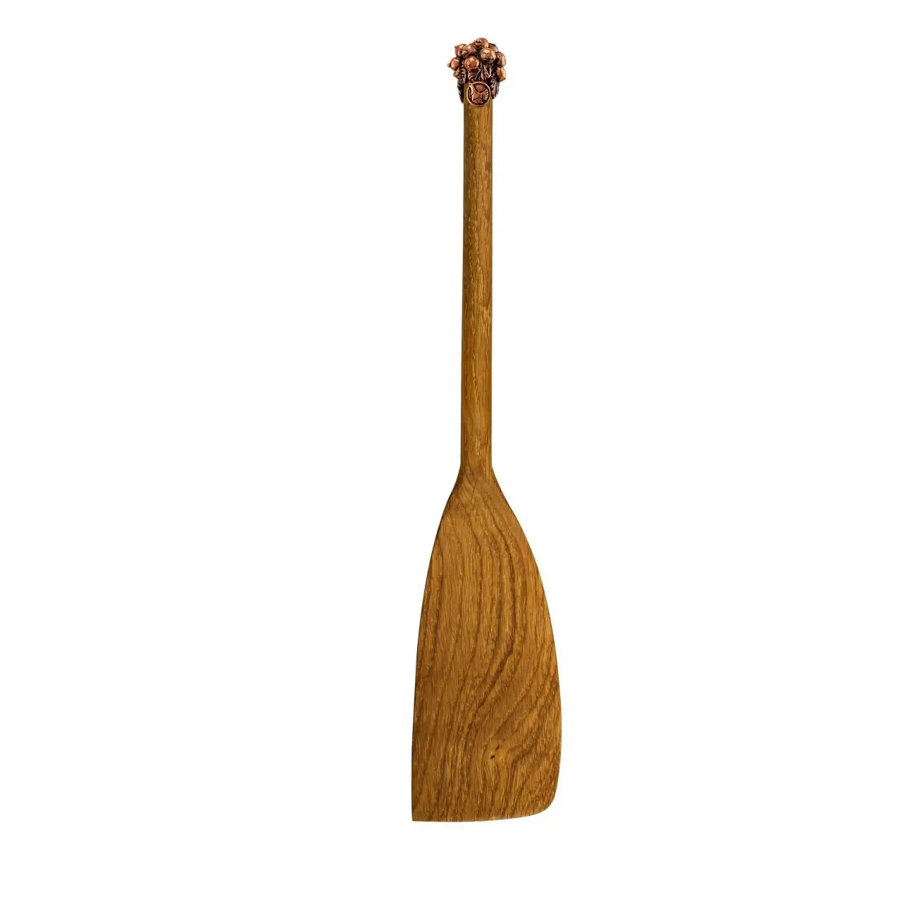 Широкая деревянная лопатка Смородина с медной накладкой 