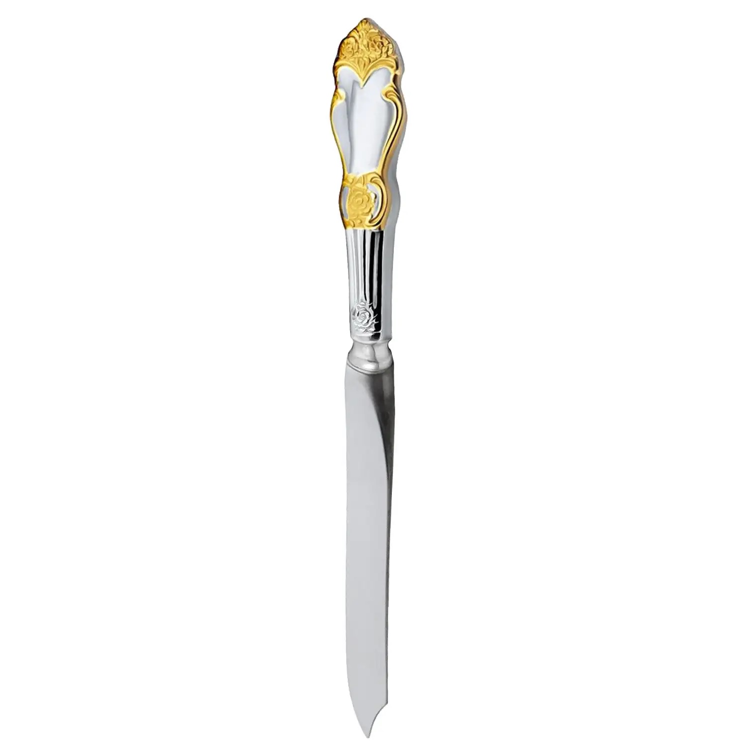 Посеребренный нож для фруктов Серебряная Роза с позолотойФото 25786-01.jpg