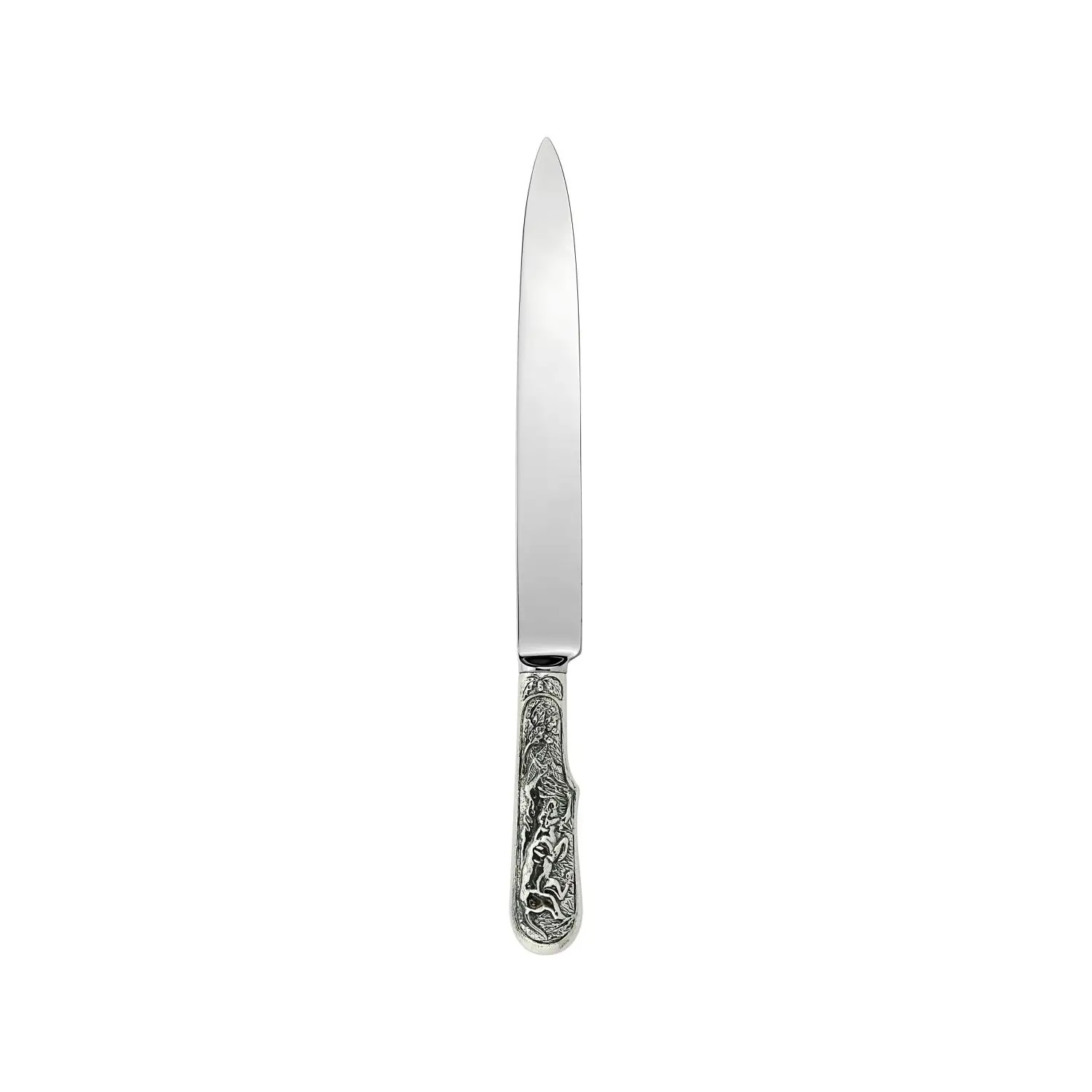 Посеребренный нож для мяса Пойнтер с чернением