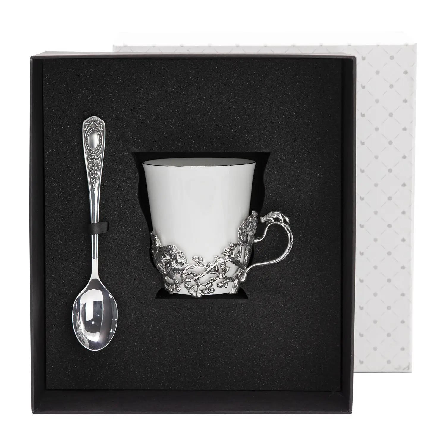 Посеребренный чайный набор Куница с чернениемФото 25895-01.jpg