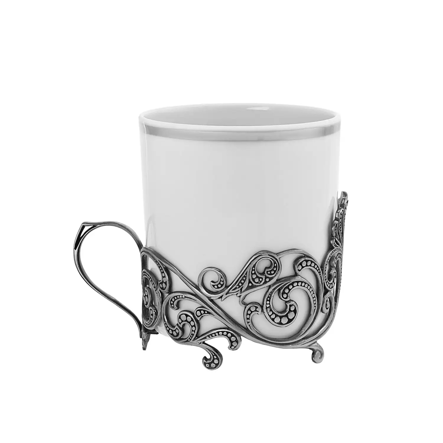 Посеребренный  кофейный набор Витая с чернениемФото 25939-02.jpg