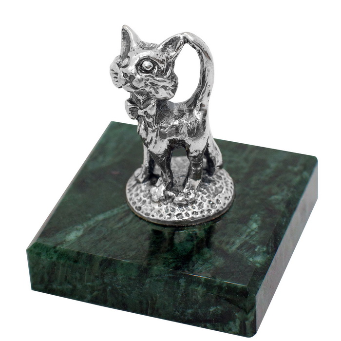 Серебряная статуэтка Котик