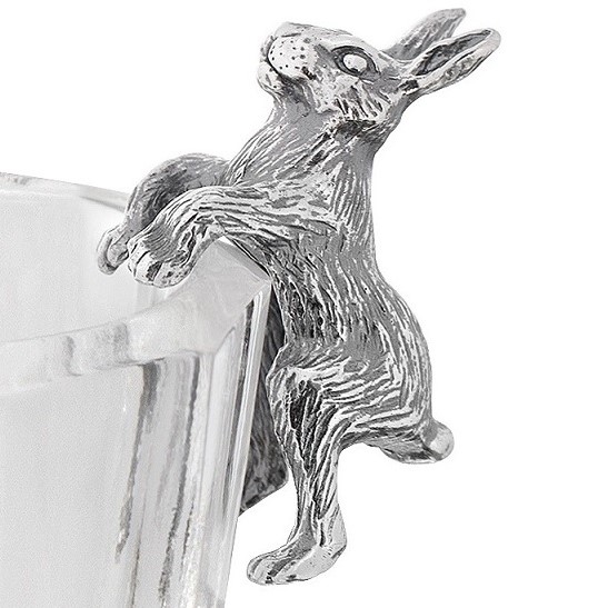 Серебряная статуэтка Кролик-собутыльник с рюмкойФото 26230-02.jpg