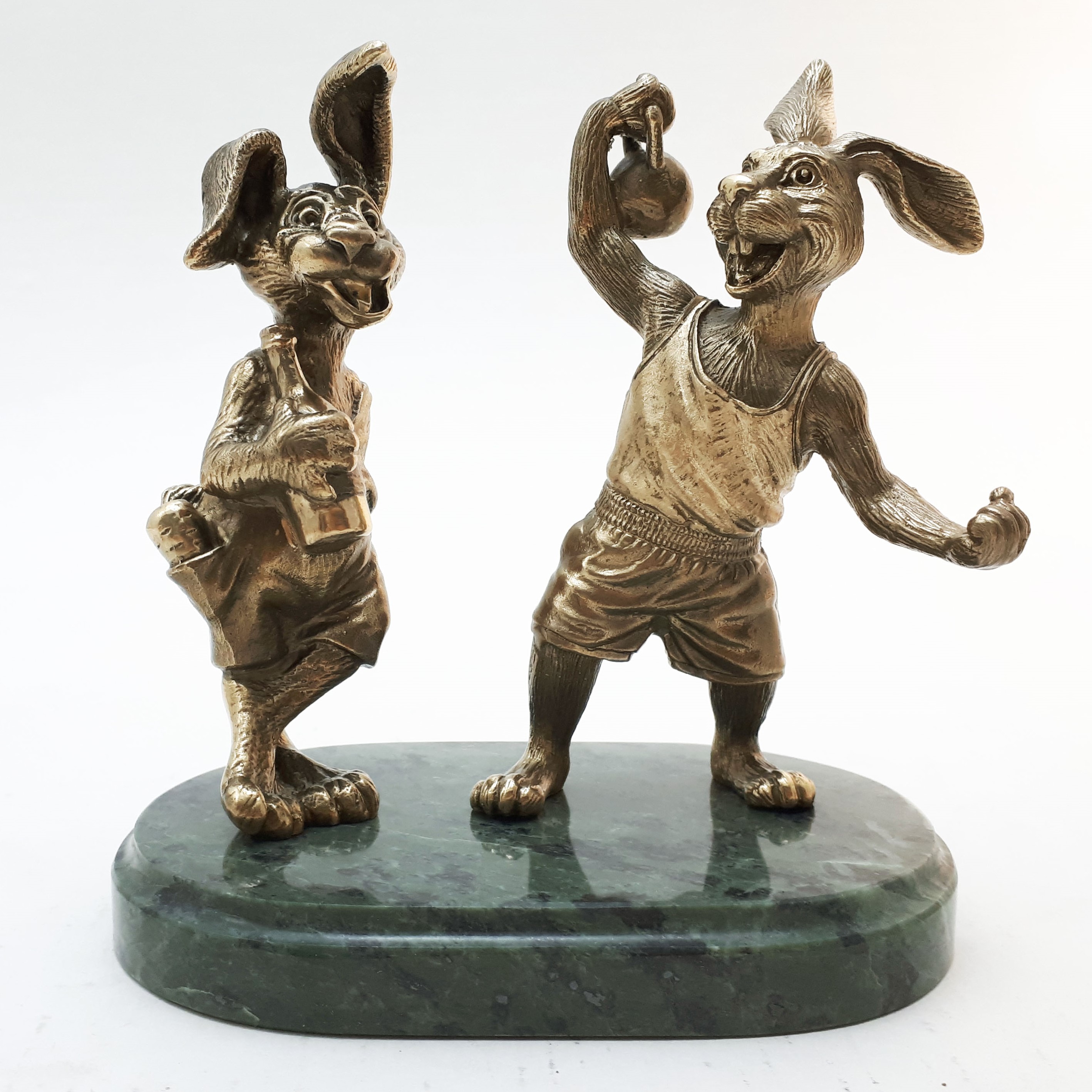 Бронзовая статуэтка Кролики - твой выбор