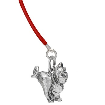 Серебряная закладка для книг Кролик и Кот