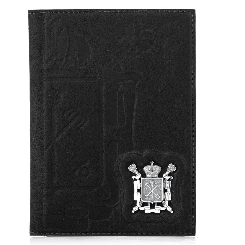 Кожаная обложка для паспорта Северная Пальмира