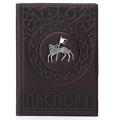 Кожаная обложка для паспорта Якутия