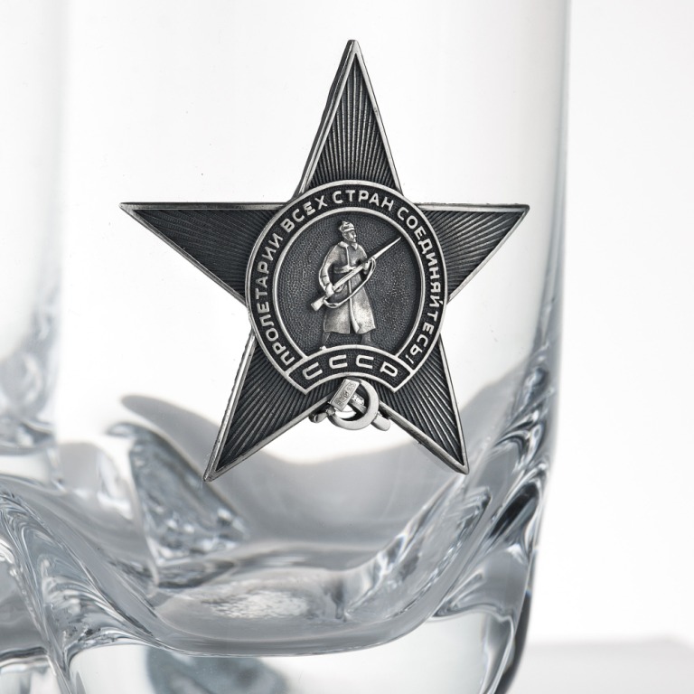 Набор стаканов с серебряной накладкой КоронаФото 26464-02.jpg
