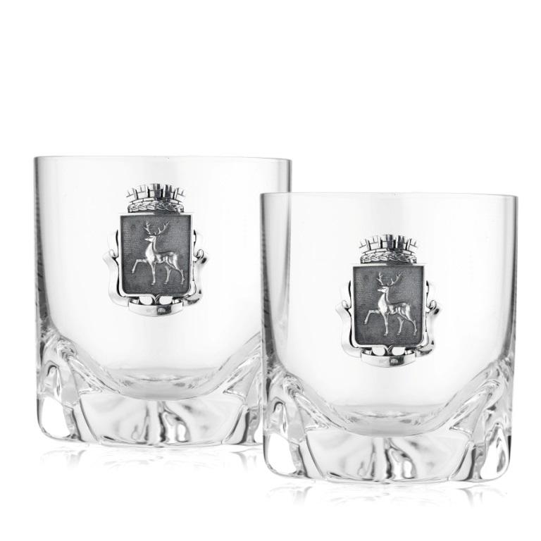 Набор стаканов с серебряной накладкой Нижний Новгород