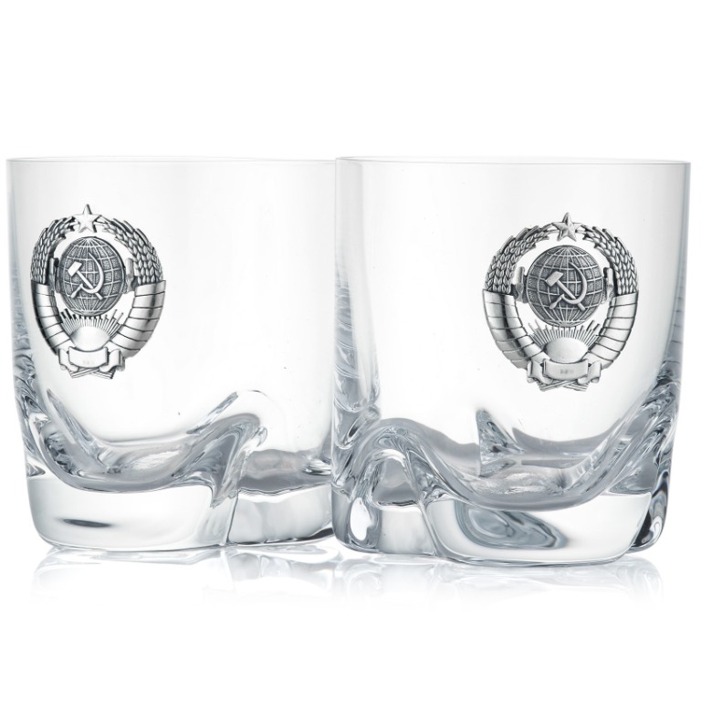 Набор стаканов с серебряной накладкой Ностальгия