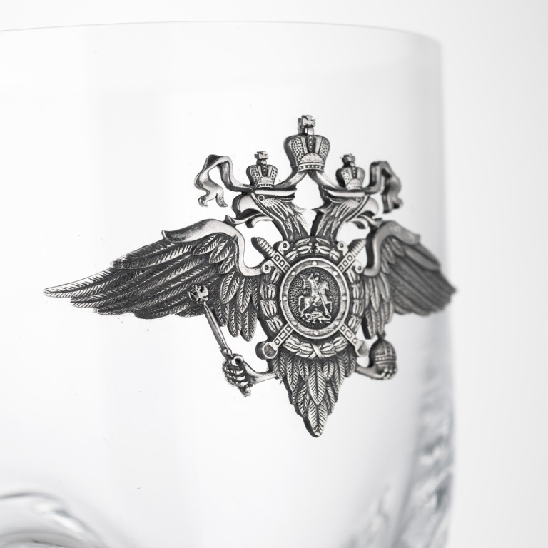Набор стаканов с серебряной накладкой ПолицияФото 26473-02.jpg